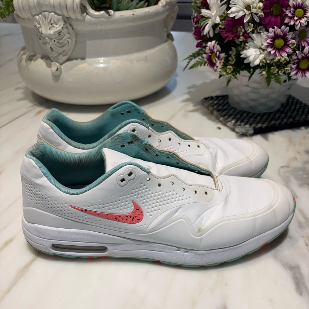 Nike Golf Shoes, size 14, Nike Air Max 1 Golf White Aurora Hot Punch, used